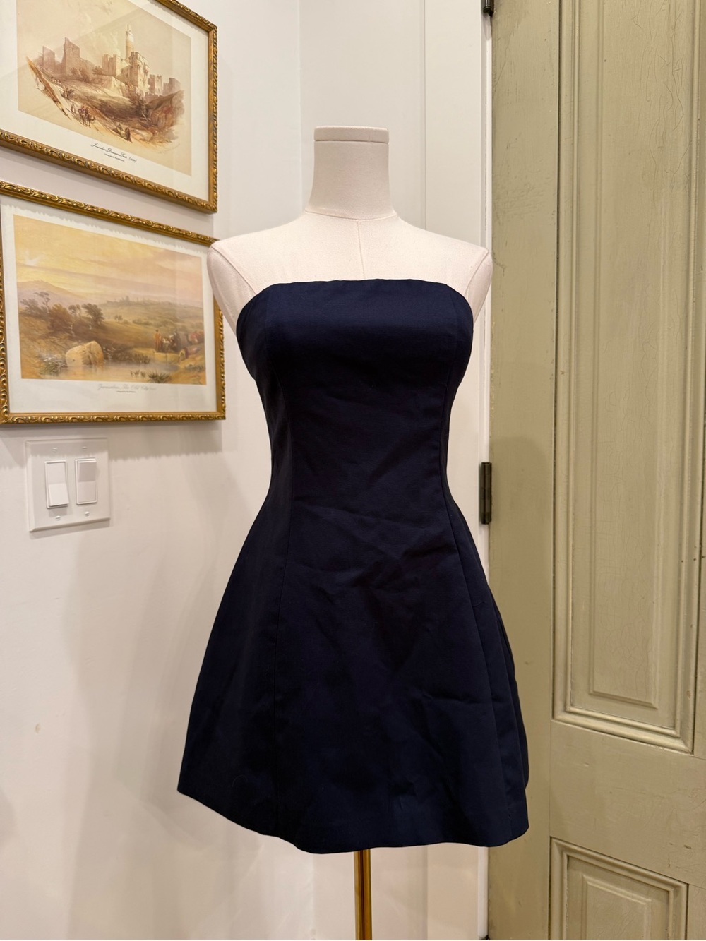 Altar'd State Navy Backless A-Line Mini Dress - Picture 3 of 7